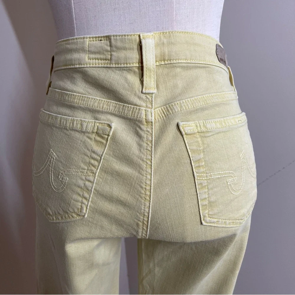 Adriano Goldschmidt AG The Stevie Ankle - Size 27R -Yellow Slim Straight Jeans
